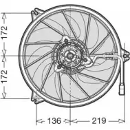 Вентилятор радиатора двигателя CTR 3493597 7OHC LX M319EY6 1209636