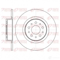 Тормозной диск REMSA Peugeot 407 1 (6E) Универсал 3.0 211 л.с. 2004 – 2025 6968.00 DCA696800 B DM7179.10