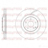 Тормозной диск REMSA Mercedes CLK (C209) 2 Купе 5.4 55 AMG (2076) 367 л.с. 2002 – 2009 61526.10 DCA61 52610 TOL3O