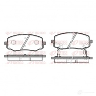 Тормозные колодки дисковые, комплект REMSA Hyundai i20 (PB) 1 2008 – 2015 1133.12 PCA113312 BPM1133. 12