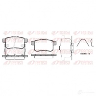 Тормозные колодки дисковые, комплект REMSA PCA133212 1332.12 Honda Accord 9 (CR) Седан 3.5 282 л.с. 2012 – наст. время D1451-844 7
