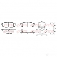 Тормозные колодки дисковые, комплект REMSA 244 63 Subaru Legacy (BM) 5 Седан 2.5 GT AWD (BM9) 265 л.с. 2010 – 2014 24854 1228.01