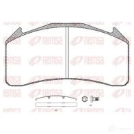 Тормозные колодки дисковые, комплект REMSA JCA 1071.00 29136 Ford Focus 3 (CB8) Хэтчбек 2.0 TDCi 115 л.с. 2010 – 2025 1 071.00