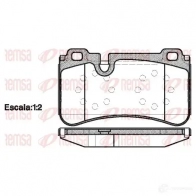 Тормозные колодки дисковые, комплект REMSA 1280.00 Mercedes C-Class (W204) 3 Седан 6.2 C 63 AMG (2077) 487 л.с. 2008 – 2014 D1292-8409 B PM1280.00