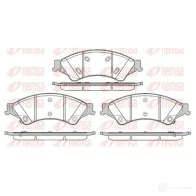 Тормозные колодки дисковые, комплект REMSA 25633 1524.02 2 5632 Ford Ranger 6 (T6, TKE) Пикап 2.2 TDCi 150 л.с. 2011 – 2024