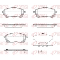 Тормозные колодки дисковые, комплект REMSA NK DFD Toyota Corolla (E210) 12 Седан 1.6 VVTi (ZRE210) 122 л.с. 2019 – 2025 1858.02