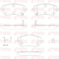 Тормозные колодки дисковые, комплект REMSA C0 1B3 1439898796 1940.02