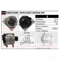 Генератор REMY 2HMSZUU drb1510n 1857228 DB262 0N - Изображение 2