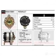 Генератор REMY 1865095 JLB8K E 5414352777148 raa15891 - Изображение 2