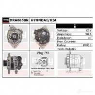 Генератор REMY DA17 68N dra0658n 1854692 QH6S9FU - Изображение 2