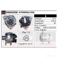 Генератор REMY dra0355n DA1 465N WS4CCM 1854418 - Изображение 2