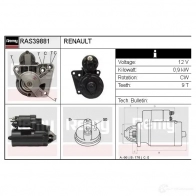 Стартер REMY 5414352774789 Renault Laguna (KG) 2 Универсал 1.8 16V (KG0J) 116 л.с. 2001 – 2005 U4RU S ras39881