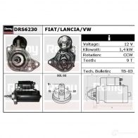 Стартер REMY DS734 0 1861026 drs6230 KDR17S - Изображение 3