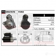 Стартер REMY 7ZBGHL drs7070 DS818 0 1861087 - Изображение 2