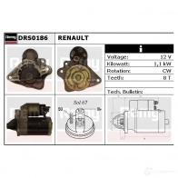 Стартер REMY drs0186 DS129 6 LAGWJBP Renault Clio (BR, CR) 3 Хэтчбек 1.6 16V (BR09. BR0T. CR09. CR0T) 88 л.с. 2005 – 2024