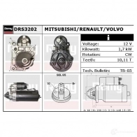 Стартер REMY DS43 12 1860288 KUWT9R4 drs3202 - Изображение 3