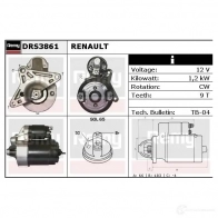 Стартер REMY AREZH8 1860777 D S4971 drs3861 - Изображение 2