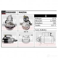 Стартер REMY drs0409 Mazda 6 (GG) 1 Седан 2.3 166 л.с. 2002 – 2007 6SA9LRG DS1 519