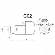 Стартер REMY 19024149 IU6U 9 Ford C-Max 2 (CB7, CEU) Гранд Минивэн 1.6 EcoBoost 182 л.с. 2010 – 2025 5414352646734