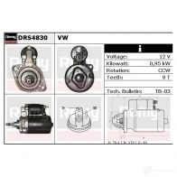 Стартер REMY drs4830 DS59 40 C095QZ 1860951 - Изображение 3