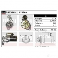 Стартер REMY 1860163 VES2EPG drs3049 DS4 159 - Изображение 2