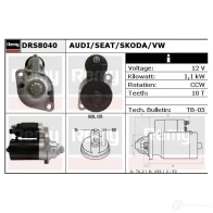 Стартер REMY drs8040n DS915 0N 1861162 KPIUBWL - Изображение 2