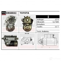 Стартер REMY drs0042 Toyota 4Runner 05U8M4 DS11 52