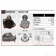 Стартер REMY Audi A4 (B6) 2 Седан 2.5 Tdi Quattro 180 л.с. 2000 – 2004 EAVE1 DS1 163 drs0053