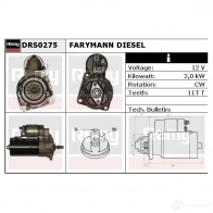 Стартер REMY 1859177 DS138 5 9LJR9E drs0275 - Изображение 2