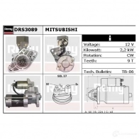 Стартер REMY 1860195 drs3089 CINGA DS 4199 - Изображение 2