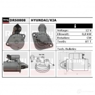 Стартер REMY DS19 18 drs0808 K558O4 Kia Cerato (TD) 2 Купе 1.6 CVVT 124 л.с. 2009 – 2024