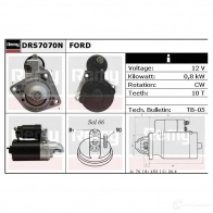Стартер REMY OBNP2F drs7070n DS81 80N 1861088 - Изображение 3