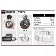 Стартер REMY drs0980 5DGVJ 1859839 D S2090 - Изображение 2