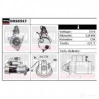 Стартер REMY drs0547 1TQDT3 1859419 DS1 657 - Изображение 2
