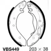 Тормозные колодки, комплект MOTAQUIP EX8ZJVX VBS449 3558089 MZ1 J7T3