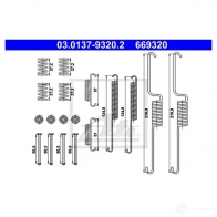 Ремкомплект тормозных накладок ATE 1437252031 XWL4 J 03013793202 - Изображение 2