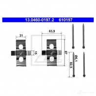 Ремкомплект колодок ATE 610 197 WRKBY3 Mercedes S-Class (W126) 1 1 560 SE, SEL 300 л.с. 1985 – 1991 13046001972