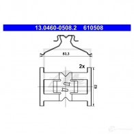 Ремкомплект колодок ATE K0U61P C 1437252033 13046005082 - Изображение 2