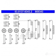 Ремкомплект колодок ручника ATE Nissan Murano (Z52) 3 Кроссовер 3.5 V6 249 л.с. 2016 – наст. время JS3RVX G 03013793432
