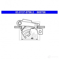 Ремкомплект колодок ручника ATE UHIOR GW 03013797062 Fiat Ducato (230) 1 Автобус 2.8 JTD 4x4 128 л.с. 2000 – 2002
