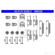 Ремкомплект колодок ручника ATE 1437252044 03013793262 0 04M5EH - Изображение 2