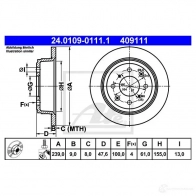 Тормозной диск ATE 57583 40911 1 NC7F4T0 24010901111 - Изображение 4