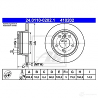 Тормозной диск ATE 57677 3H3FA91 24011002021 4 10202 - Изображение 4