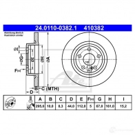 Тормозной диск ATE 410 382 LTRSN 57829 24011003821 - Изображение 4