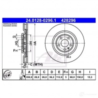 Тормозной диск ATE 1193356190 4 28296 24012802961 E7XYR7E - Изображение 2