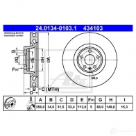 Тормозной диск ATE 9S3GS2 24013401031 59026 4341 03 - Изображение 4