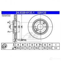 Тормозной диск ATE 59316 24032001331 5 20133 0ZJZX - Изображение 6