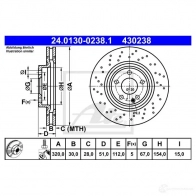 Тормозной диск ATE 24013002381 YIXHE 4302 38 58964 - Изображение 2