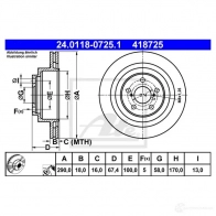 Тормозной диск ATE 58137 24011807251 54JAC7 418 725