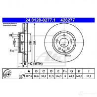 Тормозной диск ATE 24012802771 4 28277 1193356178 5ARF68 - Изображение 5